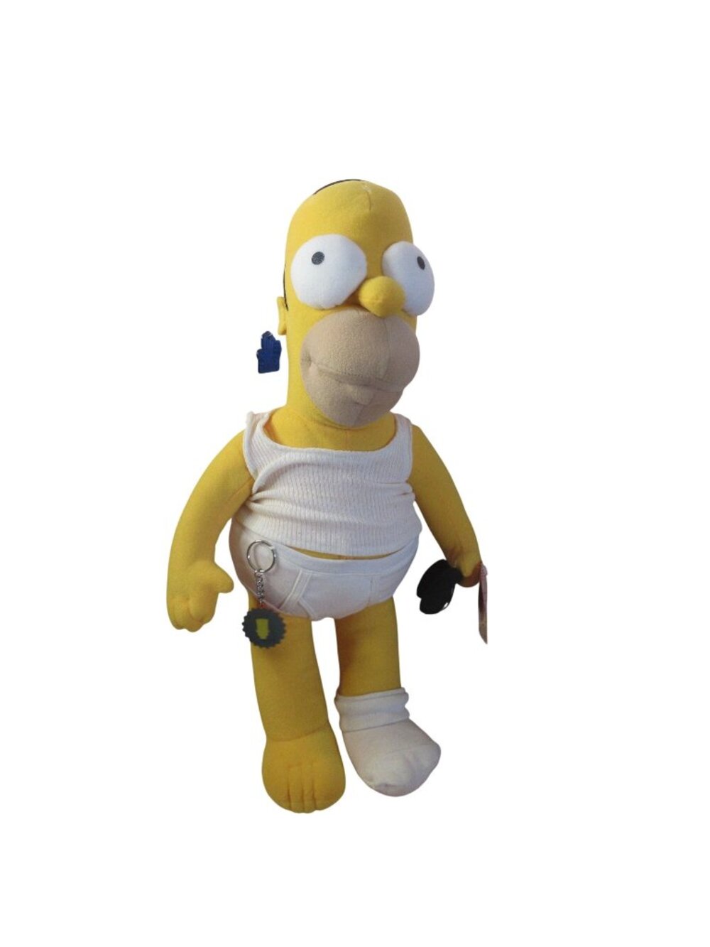 Applause Talking 19" Plush Homer Simpson in Underwear with tags & Keychain
